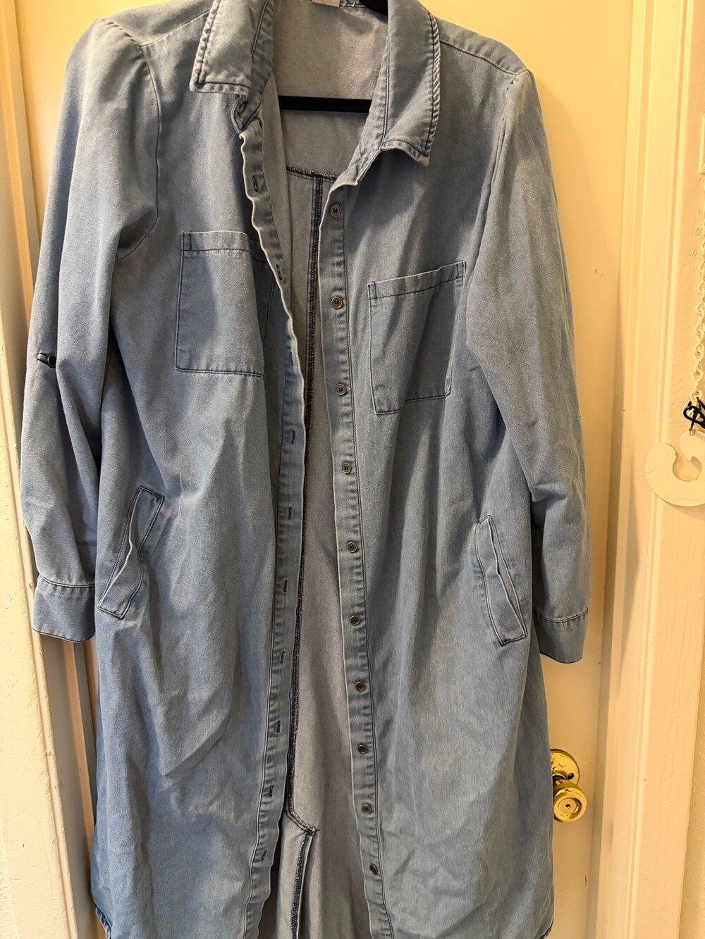 Like Love Medium Light Blue Denim Jacket Cotton Blend